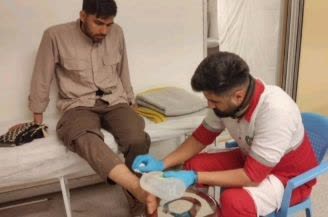 با استقرار ۴ درمانگاه موقت هلالاحمر میسر شد؛ارائه خدمات درمانی به بیش از ۱هزار ۲۰۰ زائر راهیان نور در یادمانهای دفاع مقدس خوزستان